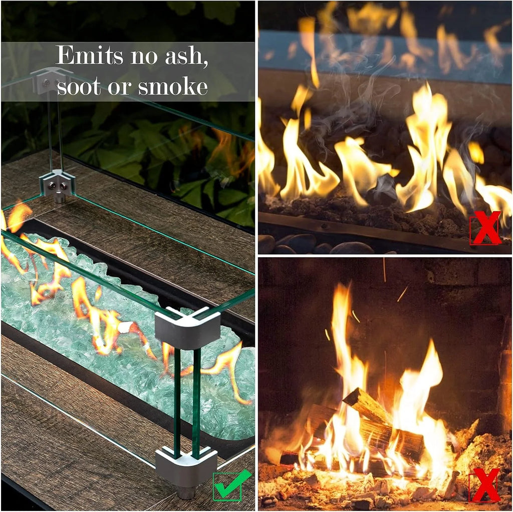 1/2-Inch Aqua Fire Glass G82387