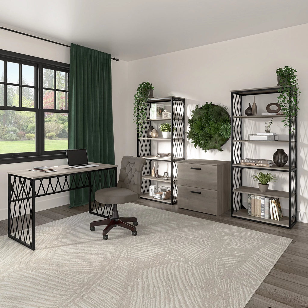 2 Drawer Dark Gray Engineered Wood Lateral File Cabinet L60581