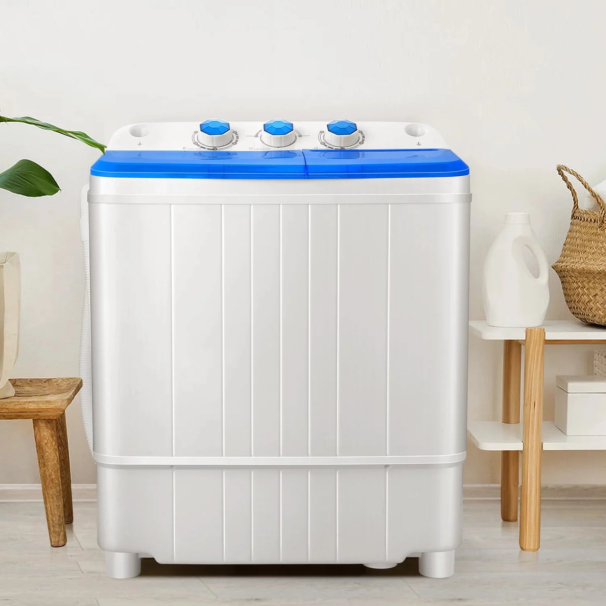 Portable 17.6lbs Twin Tub Washing Machine T37559