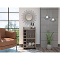 Light Gray Glass Door Bar Cart L42514