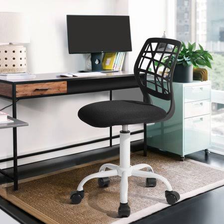Black PP Mesh Office Task Chair with Lumbar Support Q7258