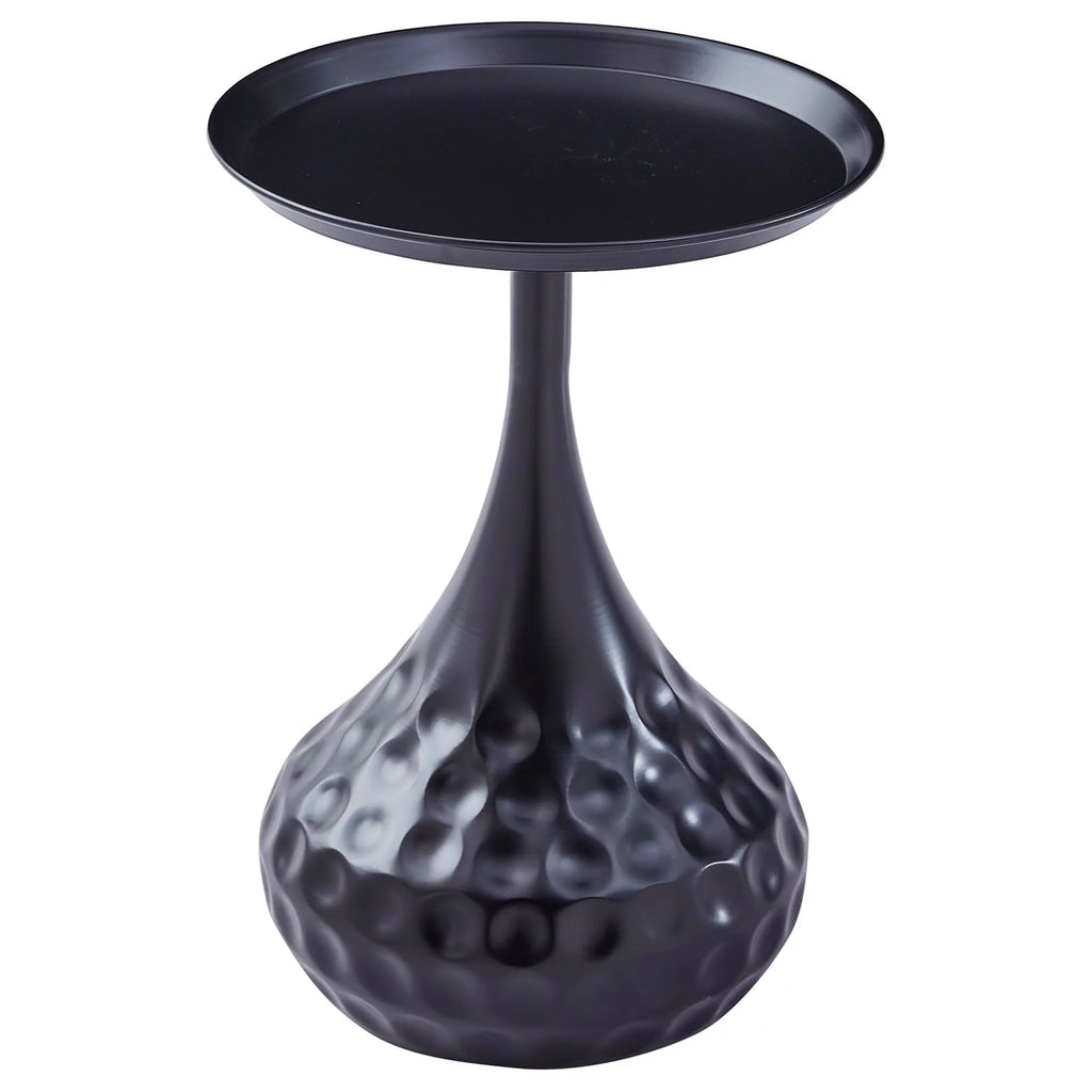 Black Metal Round Side Table O706814