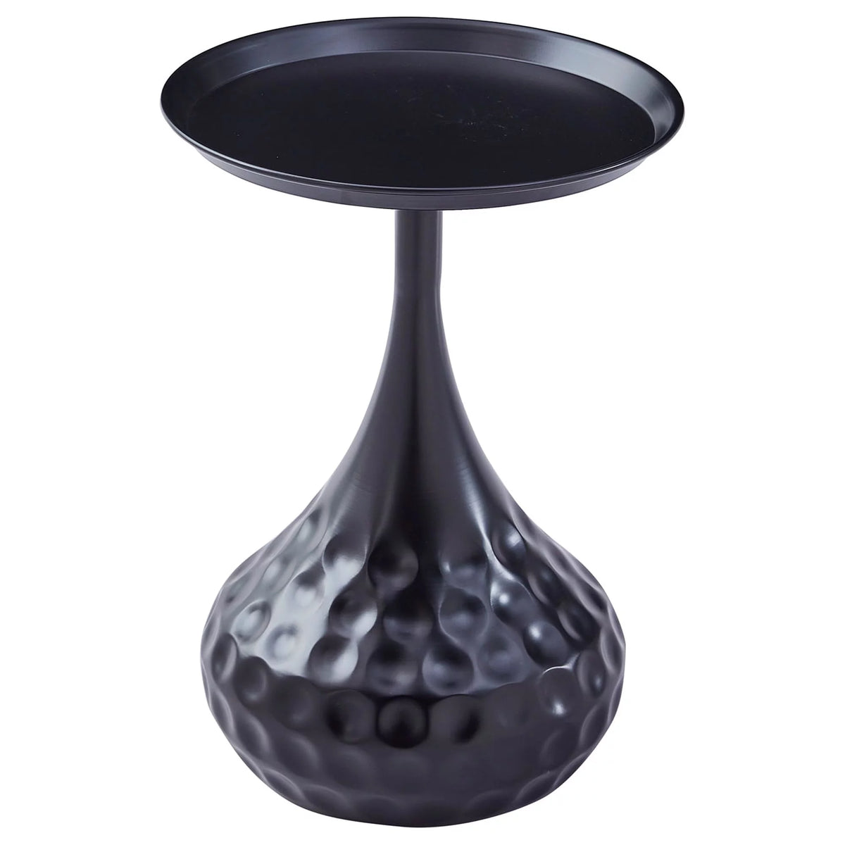Black Metal Round Side Table O706814