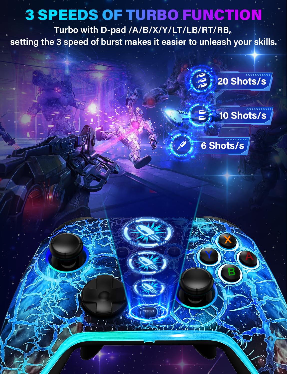 Wireless Switch Pro Controller with 1200mAh Rechargeable Battery S37527