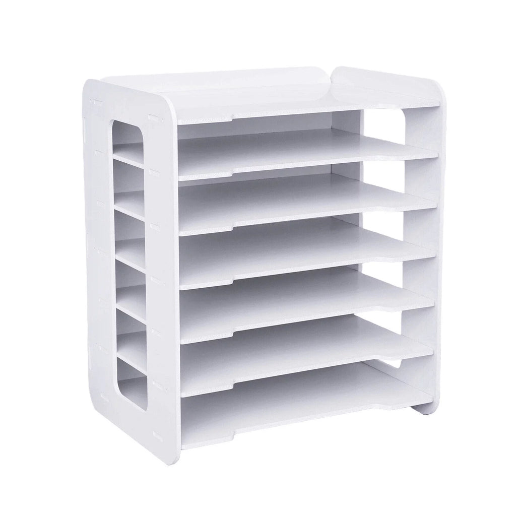 7 Tier Desktop Organizer File Shelf Document Storage Rack G524