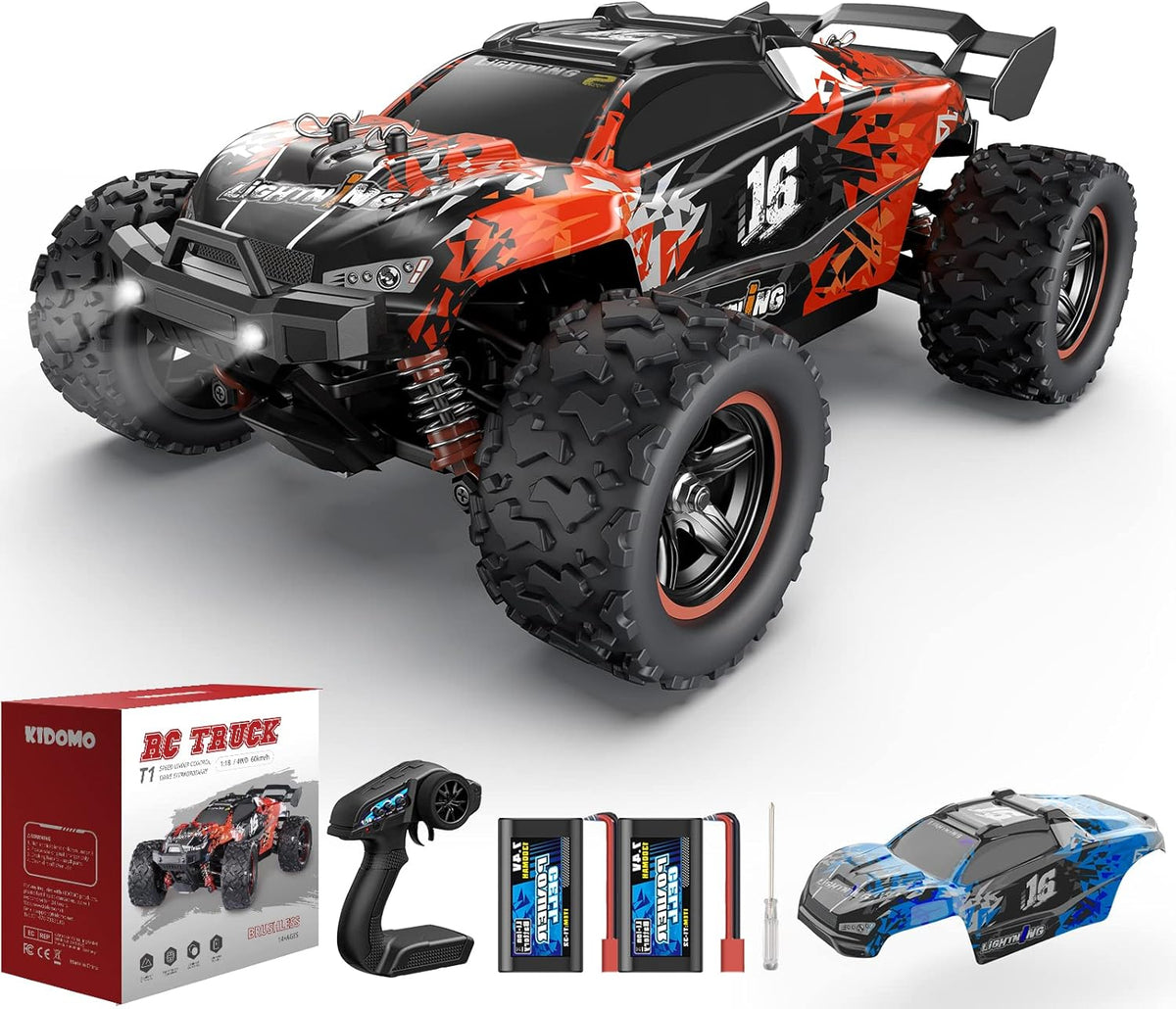60 KM/H High Speed 1:18 Scale Brushless Offroad Remote Control Truck J7880