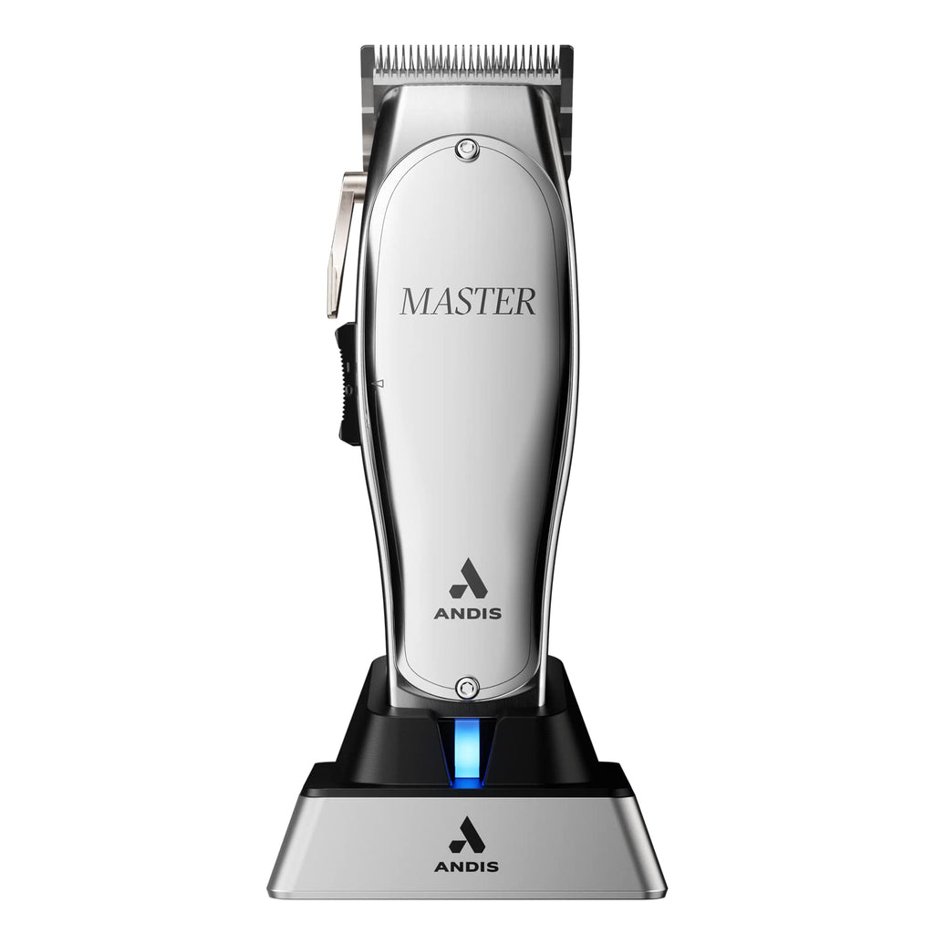 Silver Corded/Cordless Hair Trimmer with Adjustable Carbon Steel Blade L8262