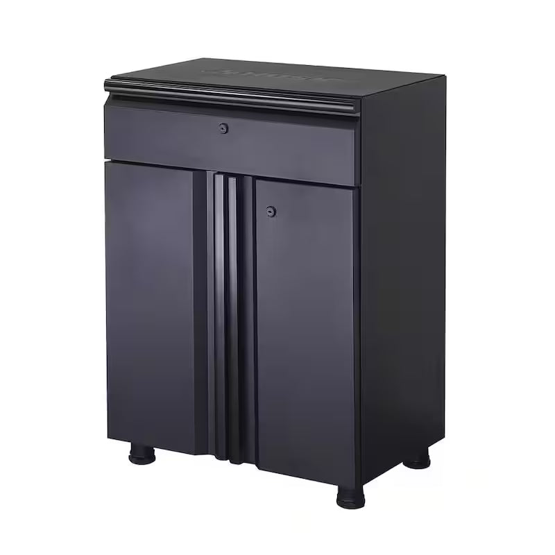 7 Piece Welded Steel Garage Storage System Black B9436