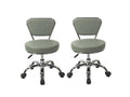 Set of 2 Grey Pedicure Stool H952