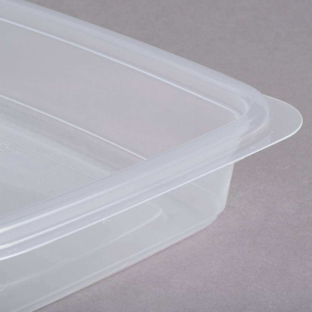 24 oz Clear Rectangular Microwaveable Container W4349