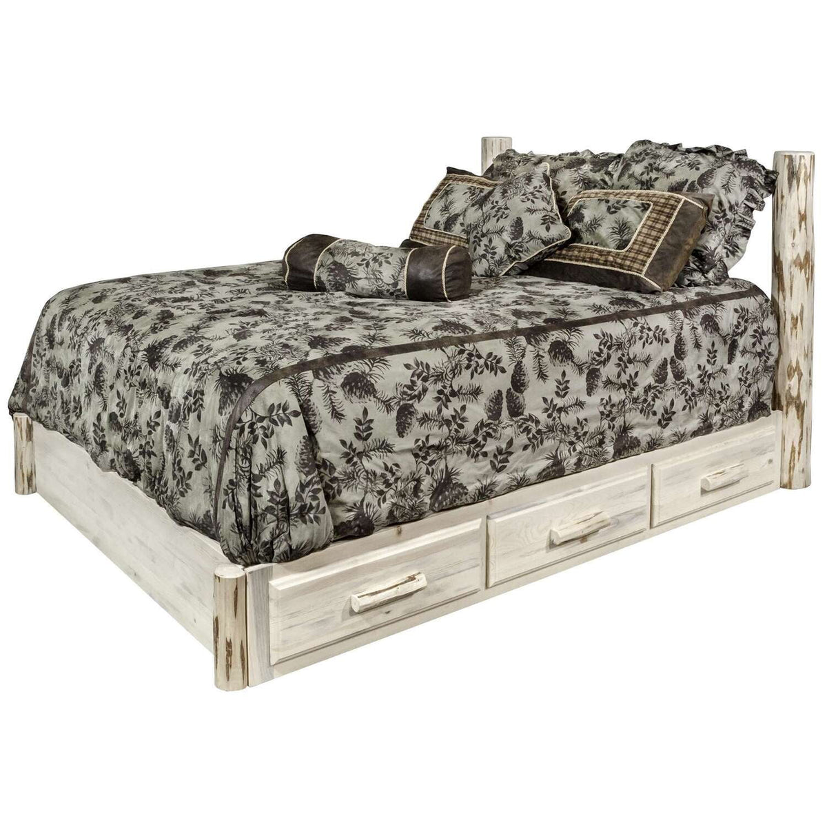 Full Platform Bed with Storage E808477