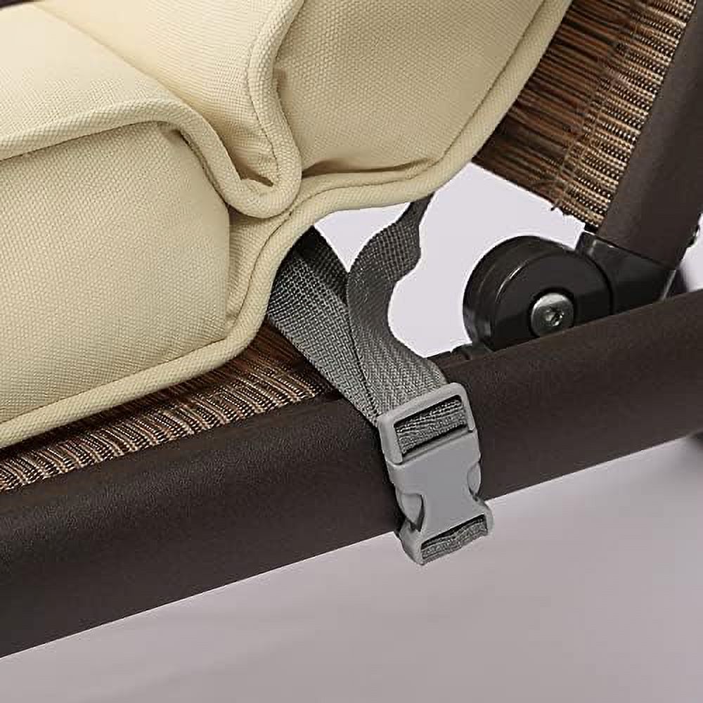 Beige Olefin Fabric Patio Chaise Lounger Cushion 72 x 21 x 3 Inch L9700