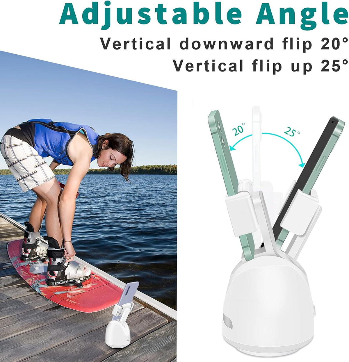 Smart Tracking Phone Holder with Selfie Light L5021