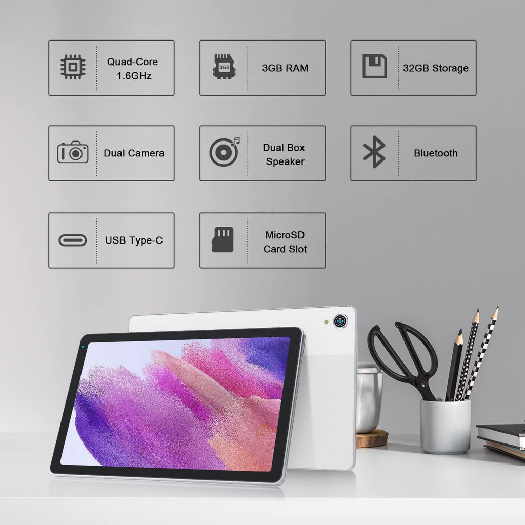 Silver 10.4 inch Android Tablet with 32GB Storage W4800