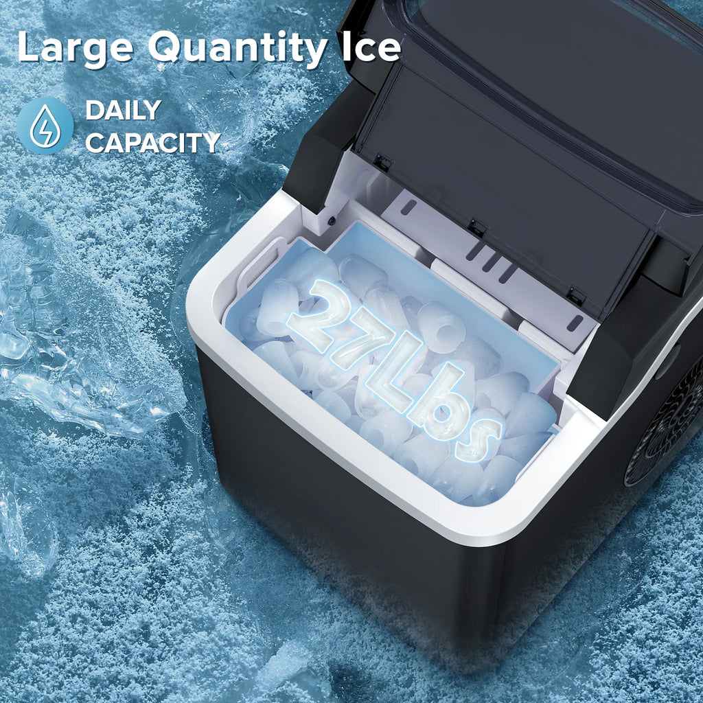 Portable Countertop Ice Maker with Ice Scoop and Basket B5764