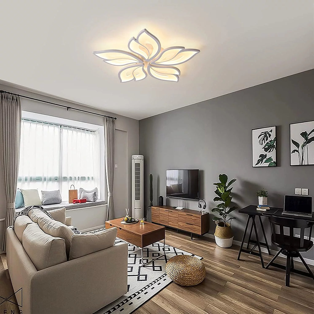 White Dimmable LED Flush Mount Ceiling Light X9801