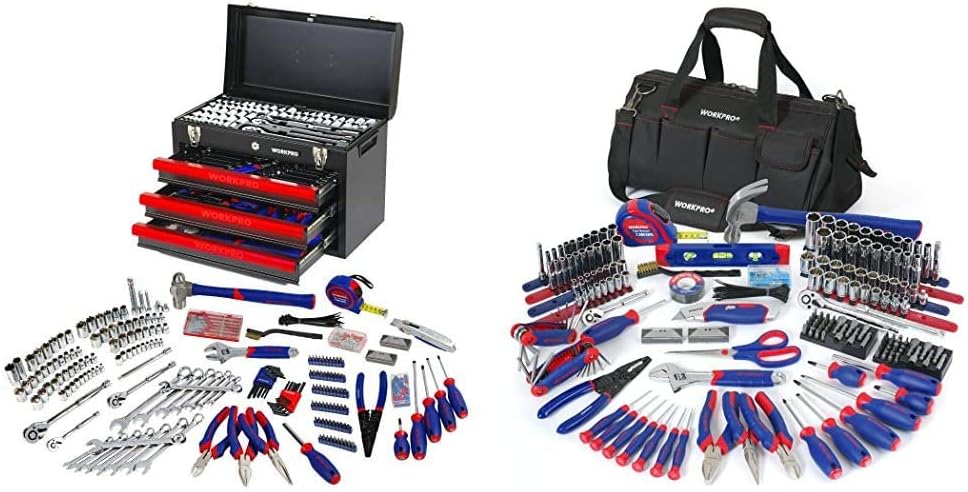 408-Piece Mechanics Tool Set with 3-Drawer Metal Box X801239