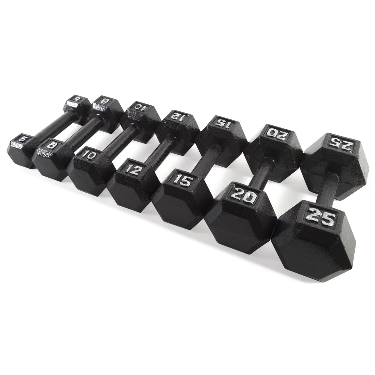 CAP CAST IRON HEX DUMBBELL, BLACK, Single R9340