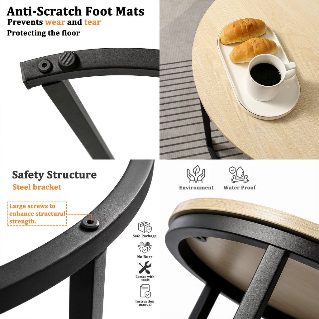 Round Nesting Coffee Table Set of 2 O24913