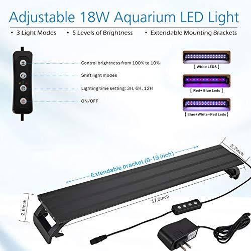 8 Gallon LED Glass Aquarium Kit with Filter Pump and LED Light U554731