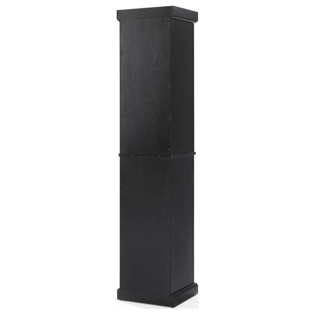 Distressed Black Wood Linen Cabinet F105537