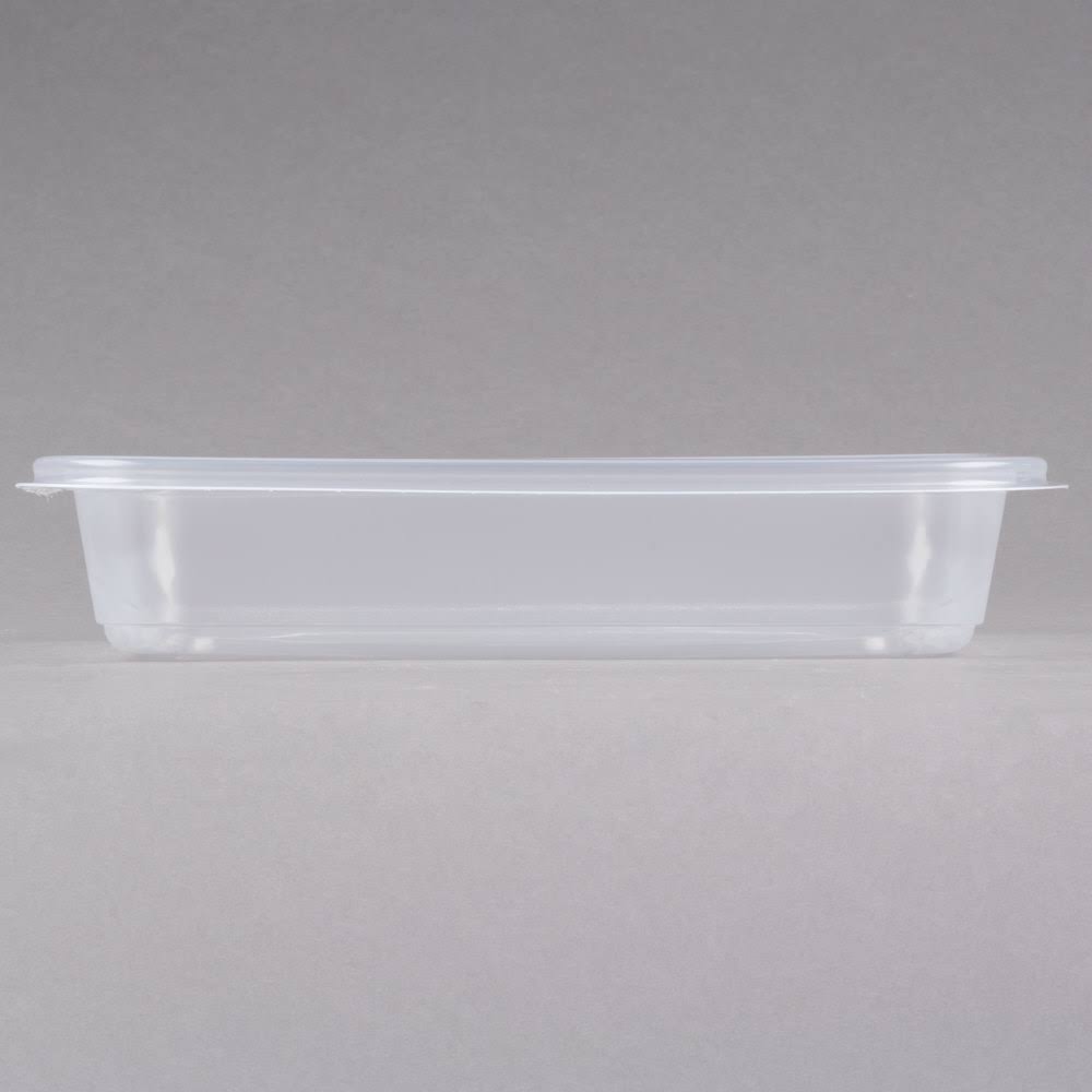 24 oz Clear Rectangular Microwaveable Container W4349