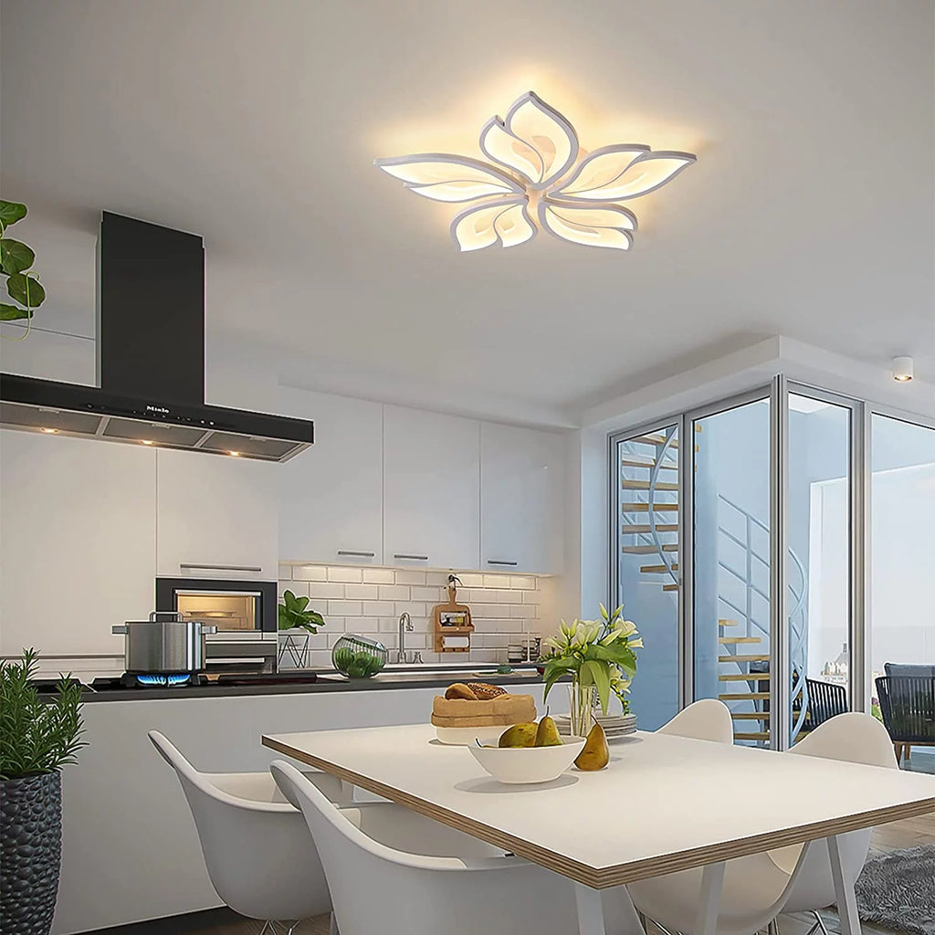 White Dimmable LED Flush Mount Ceiling Light X9801