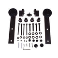 72 in. Matte Black Sliding Door Track and Hardware Set Y3333