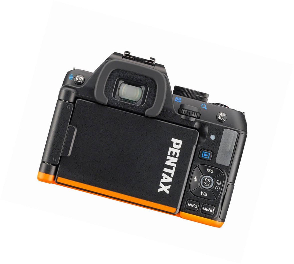 Black/Orange DSLR Camera with 18-50mm & 50-200mm Lenses S421