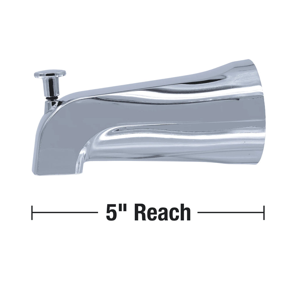 Chrome Tub Spout with Front Pull-up Diverter G82656