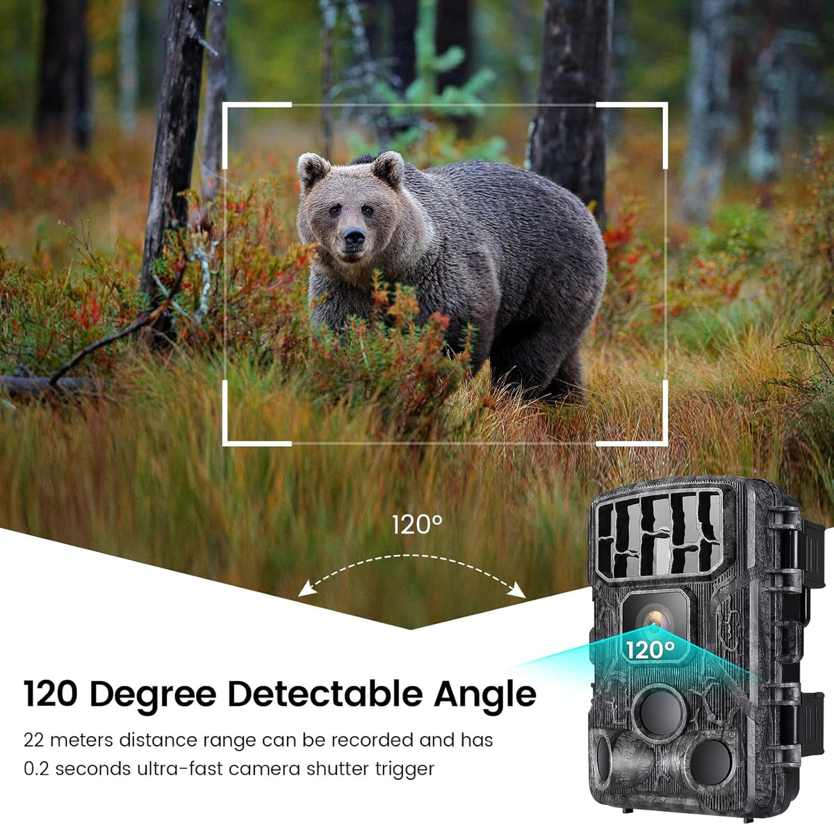 4K 30MP WiFi Trail Camera with Night Vision A492321