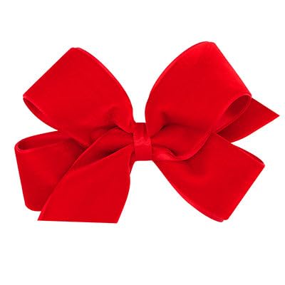 Classic Velvet Hair Bow on No-Slip Hair Clip, Satin Lining, Mini, Cardinal A133988