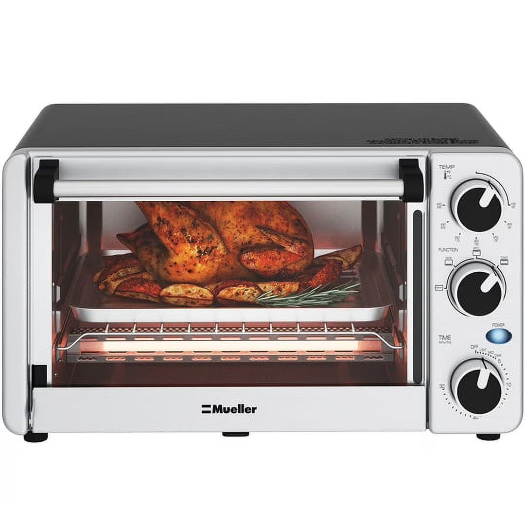 Stainless Steel 4 Slice Toaster Oven with 30 Minute Timer E315415