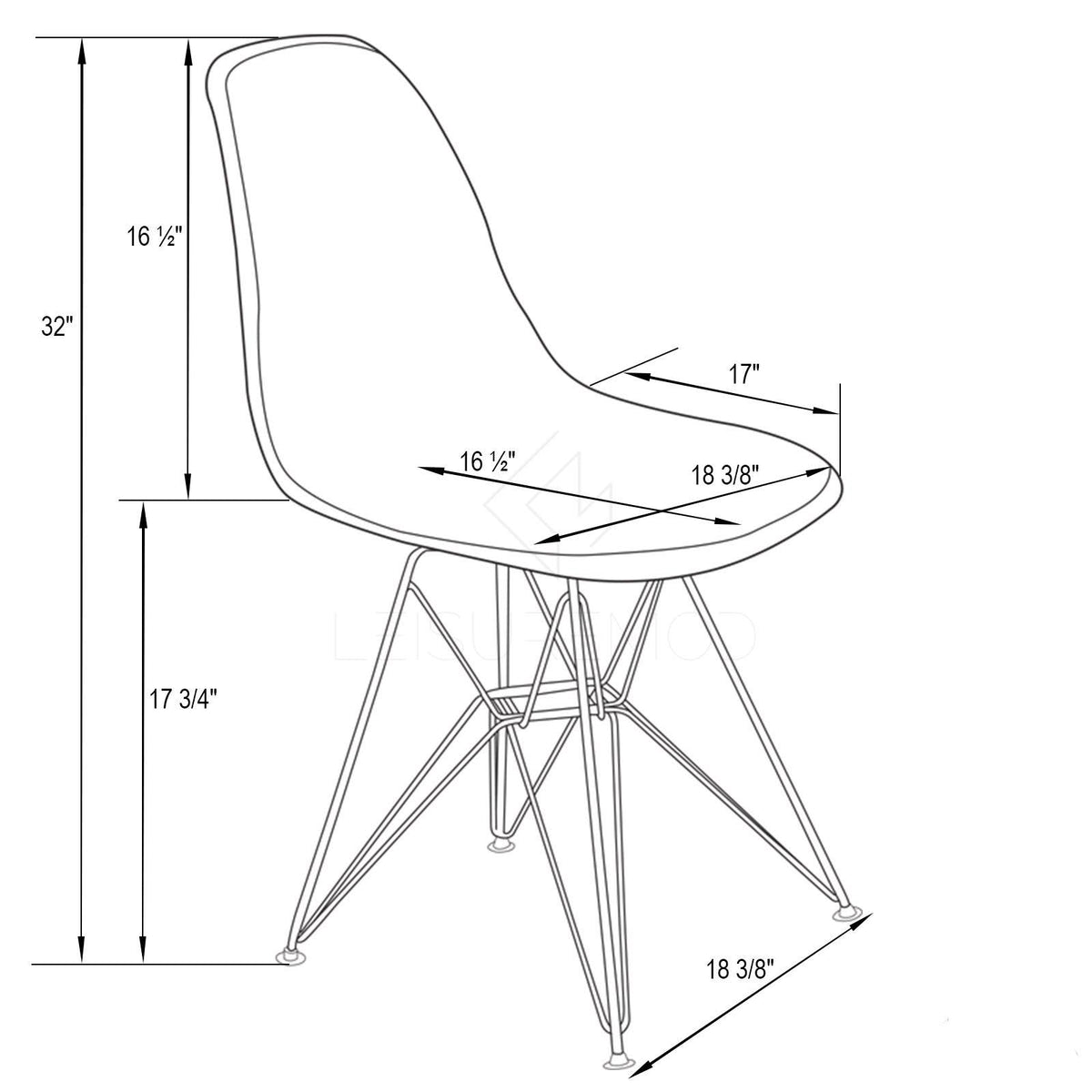 White Blue Dining Chair G736999