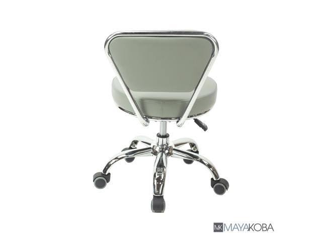 Set of 2 Grey Pedicure Stool H952