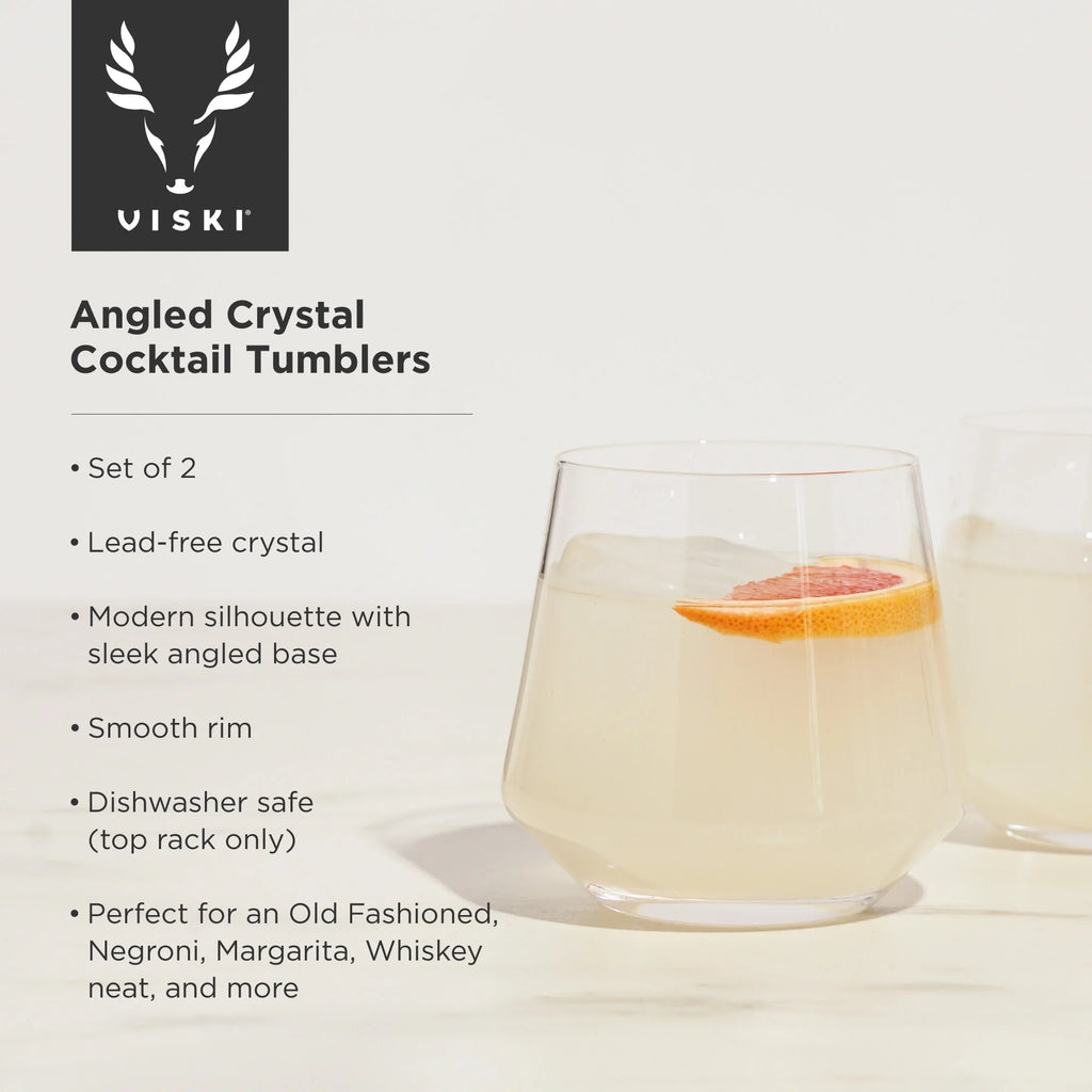 Angled Crystal Tumblers D452