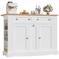 White Kitchen Island with Storage N56494