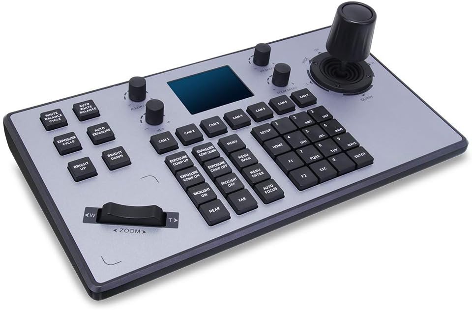 PTZ Controller IP Camera Controller Joystick with RS232 RS422 RJ45 Interface and LCD Screen J92140
