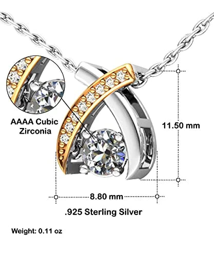Wife Wishbone Dancing Necklace C4344