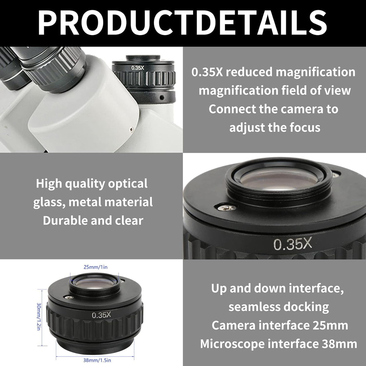 Microscope Adapter Mount Lens Adapter Camera Adapter F5013