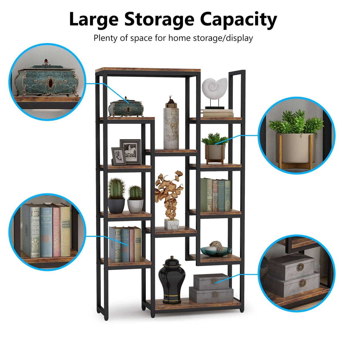 6-Tier 70.9 inch Tall Bookshelf C9975