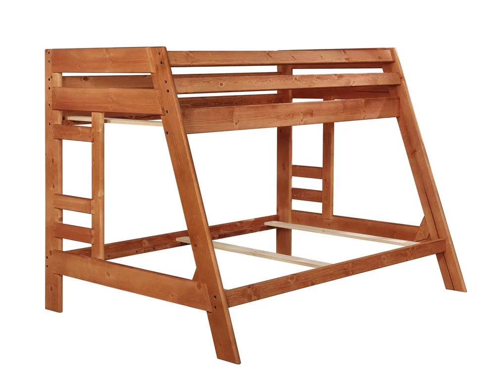 Twin over Full Bunk Bed with Built-in Ladder G194324