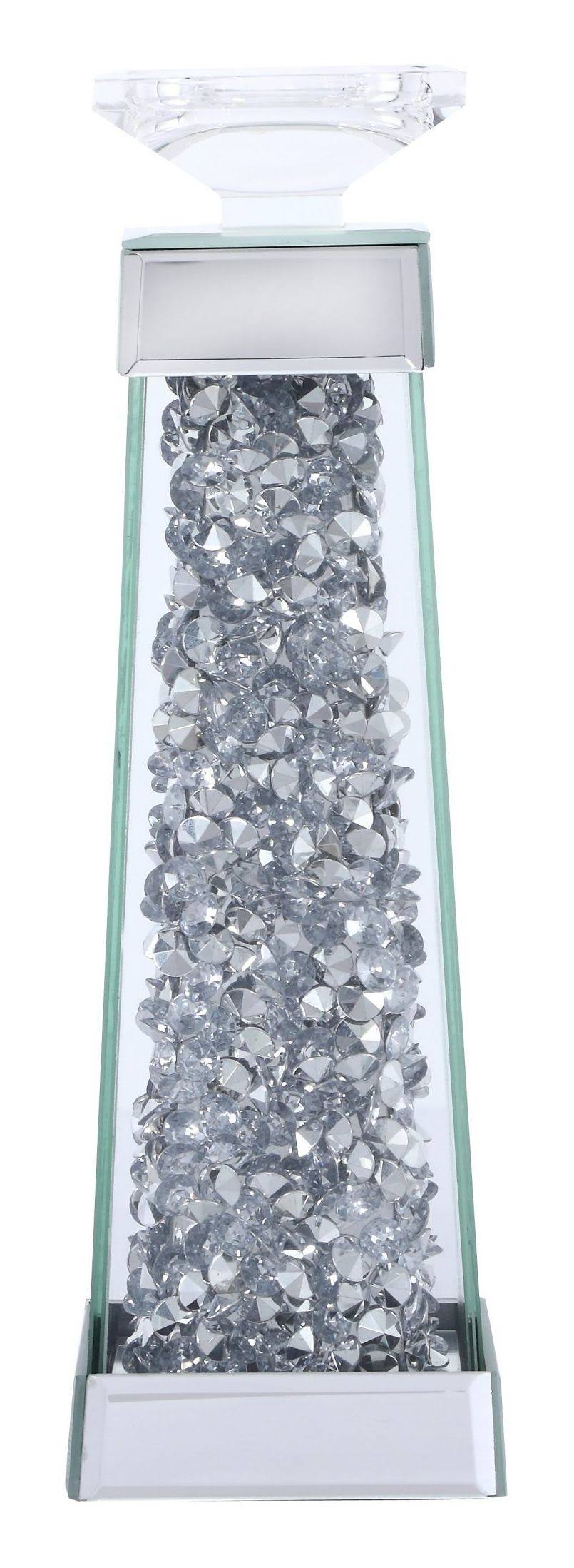 Silver Crystal Candleholder D744