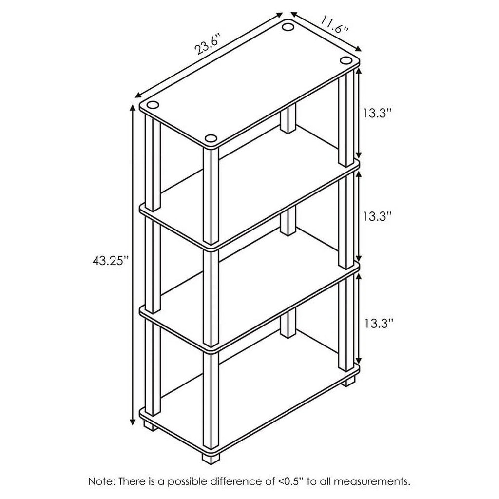 4-Shelf Decorative Shelves, Black T52370