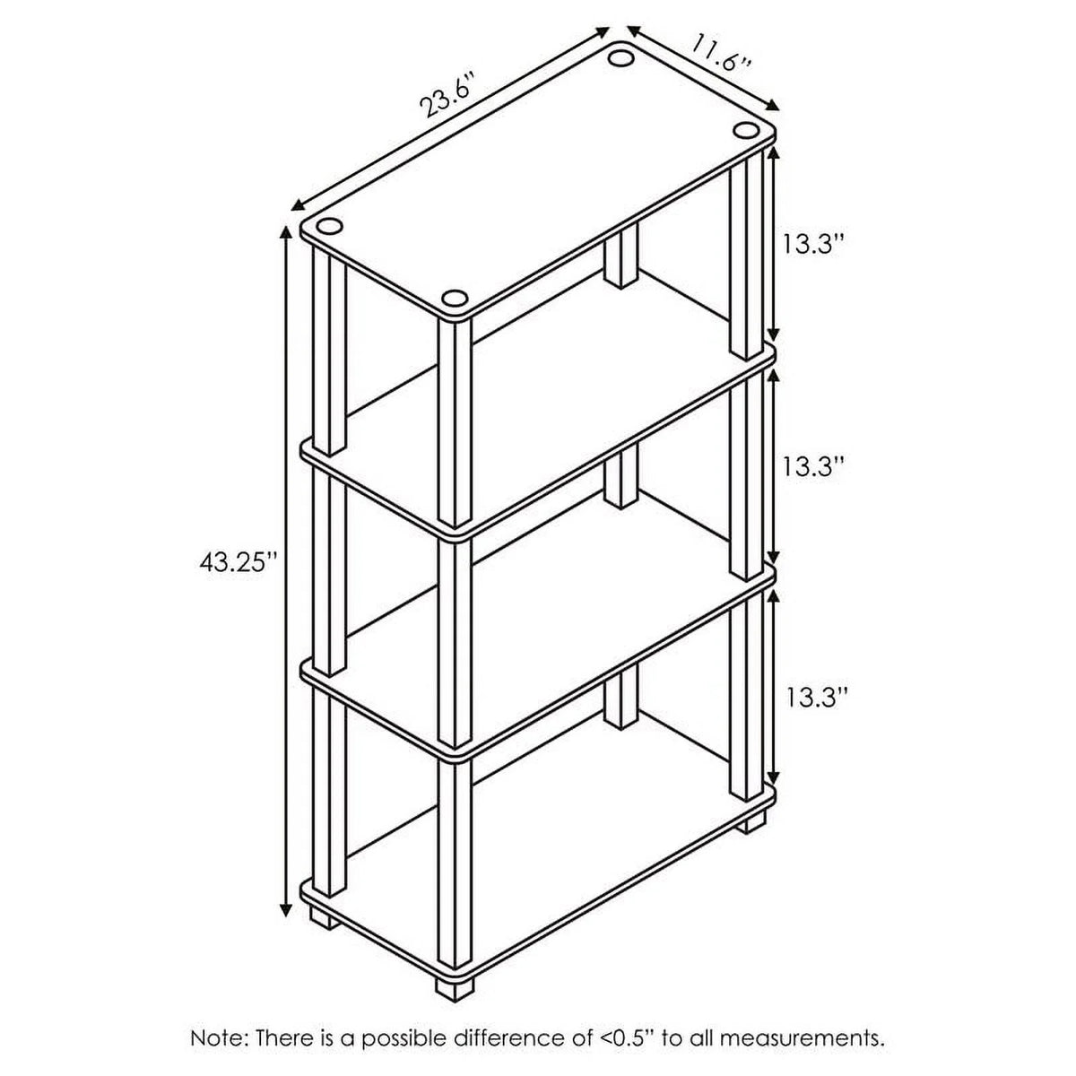 4-Shelf Decorative Shelves, Black T52370