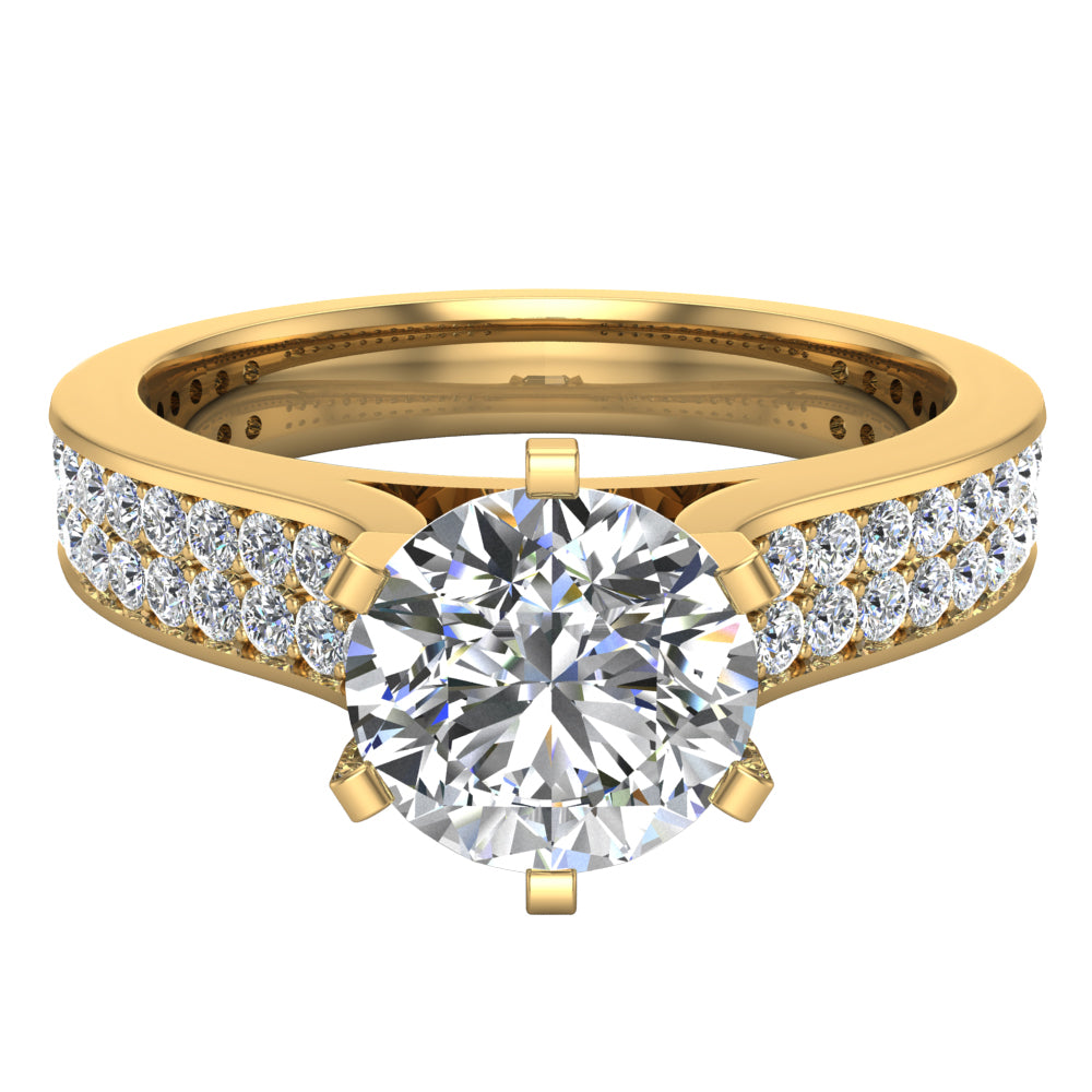 18K Gold Diamond Engagement Ring with GIA Certificate G780