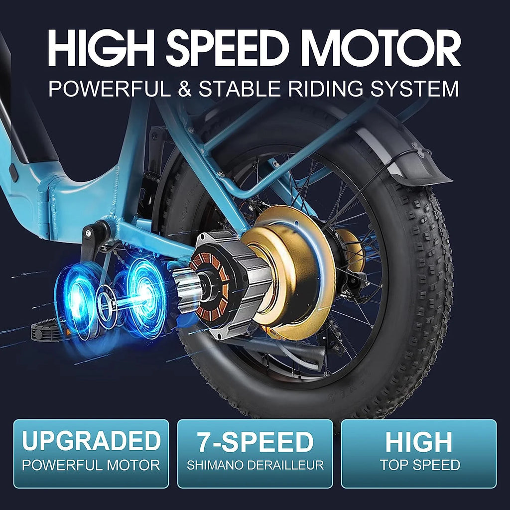 20 Fat Tire Folding Electric Bike 500W 48V 14AH S118