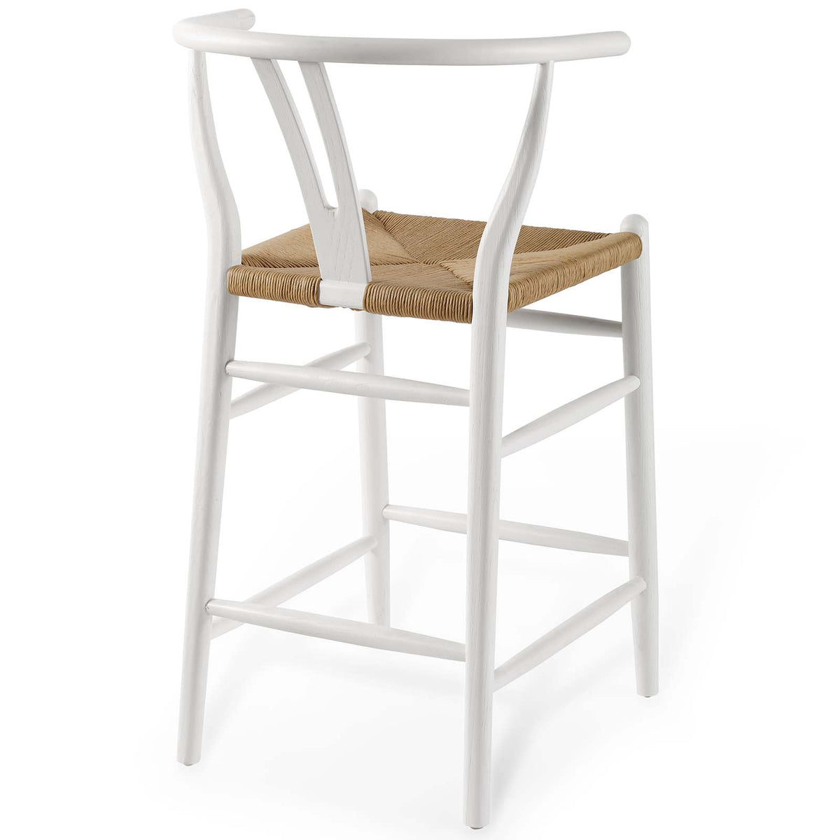 White Wood Counter Stool Set of 2 R62400