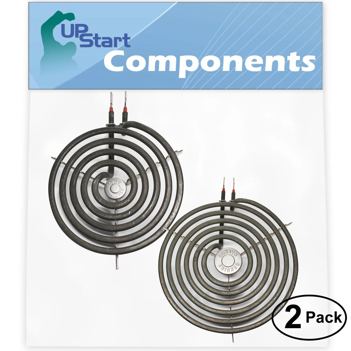 2-Pack 8 inch 6 Turns & 6 inch 5 Turns Surface Burner Elements for Range Stove Cooktop T112
