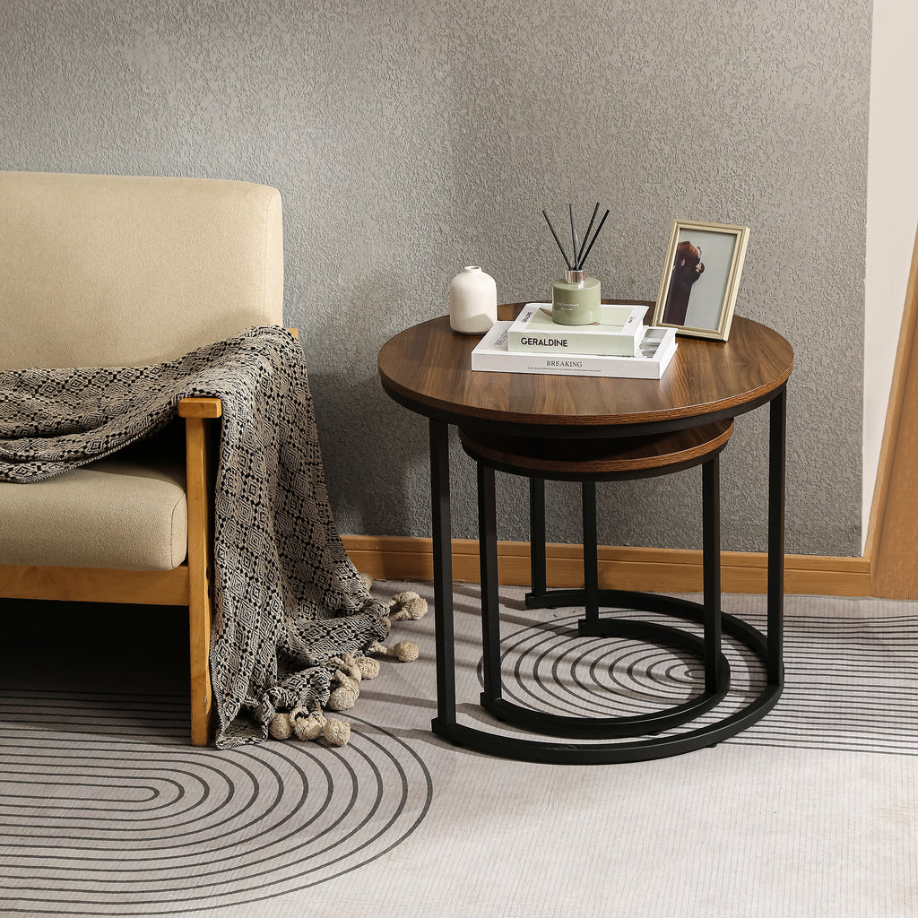 Round Nesting Coffee Table Set of 2 O24913